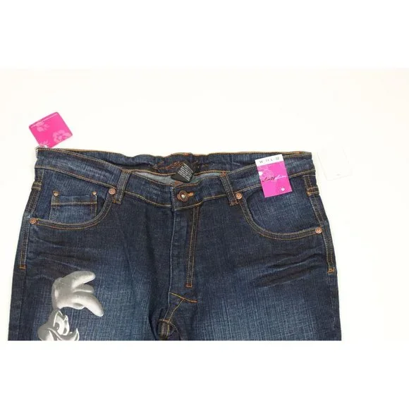 NOS Vintage Y2K Lot 29 Womens Size 11 Looney Tunes Wide Leg Flared Denim Jeans